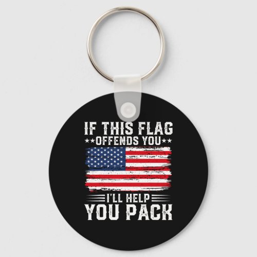 This Offends You Ill Help You Pack Usa American F Keychain