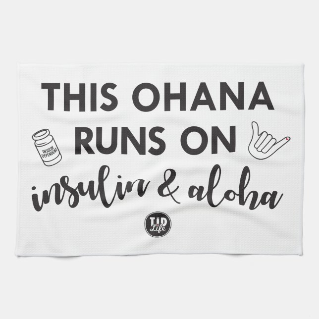 This Ohana [Lava] Kitchen Towel (Horizontal)