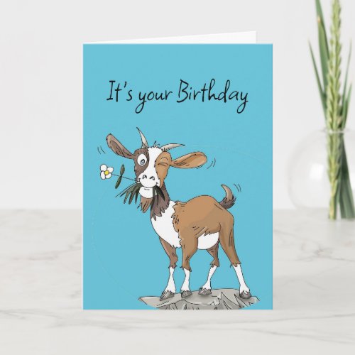 This Old Goat loves Birthday Person Fun Animals Card