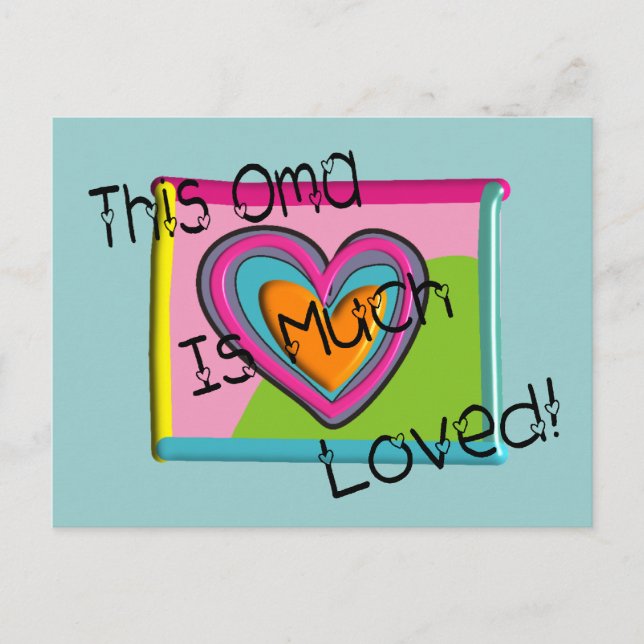 This OMA Much LOVED Postcard (Front)