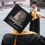 This One Is For You Daughter Graduation Cap Topper<br><div class="desc">Looking for a heartfelt way to honor a loved one who wasn't able to witness your graduation? Look no further than this elegant memorial graduation cap topper. Featuring a cherished photo and customizable text that reads "THIS ONE IS FOR YOU, DAUGHTER" this modern topper is a touching tribute. Personalize it...</div>