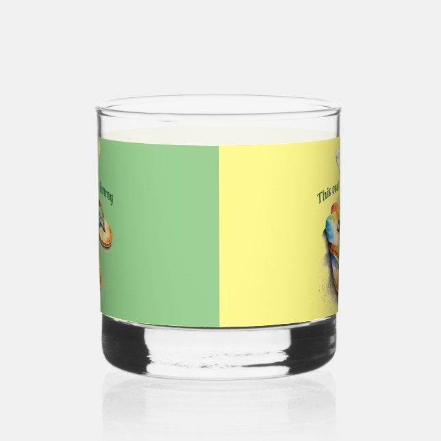 "This one's for Jimmy" Margarita & Sandals design  Whiskey Glass (Right)