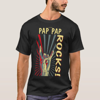 This Pap Pap Rocks Vintage Retro Concert 70s 80s F T-Shirt
