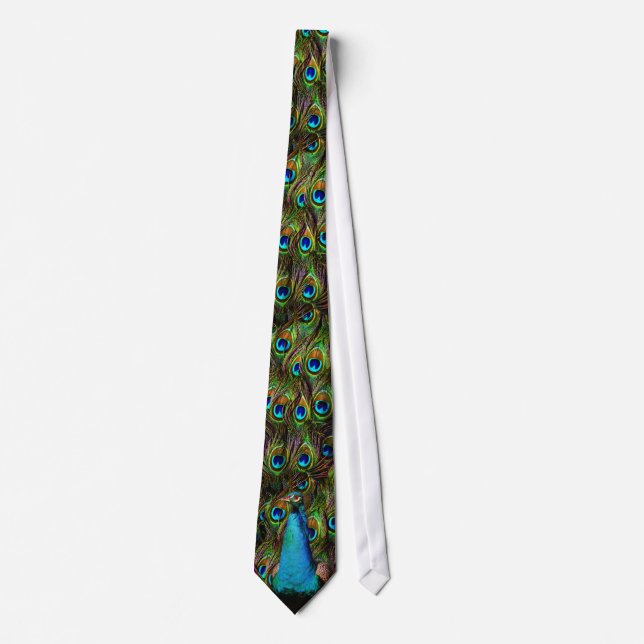 This peacock is watching you! neck tie (Front)