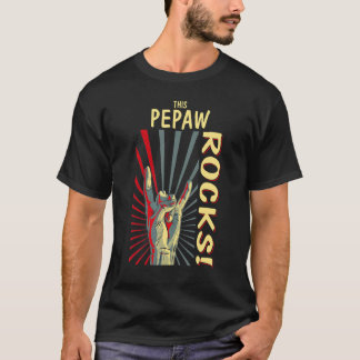 This Pepaw Rocks Vintage Retro Concert 70s 80s Fun T-Shirt