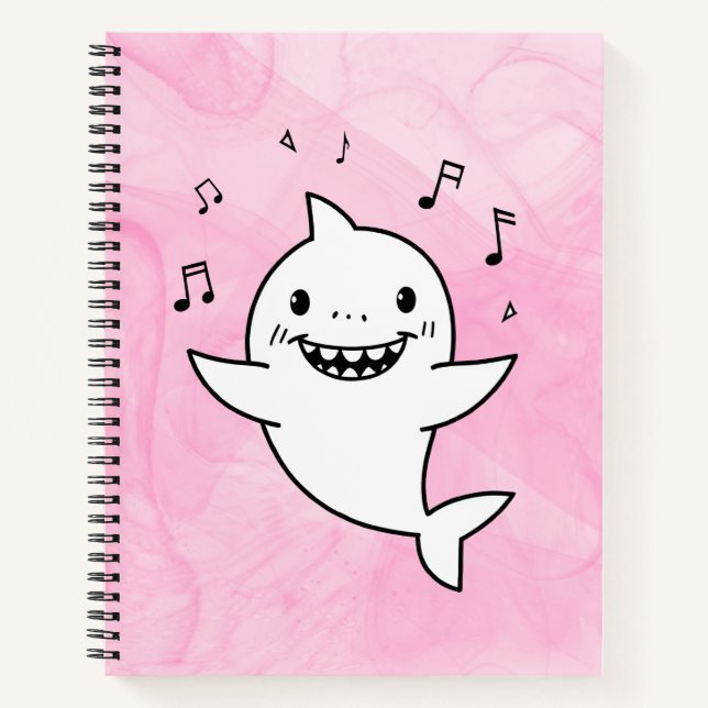 This Personalized Mama Shark Will Make Waves Notebook (Front)