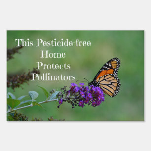 This Pesticide-free home Protects Pollinators Sign