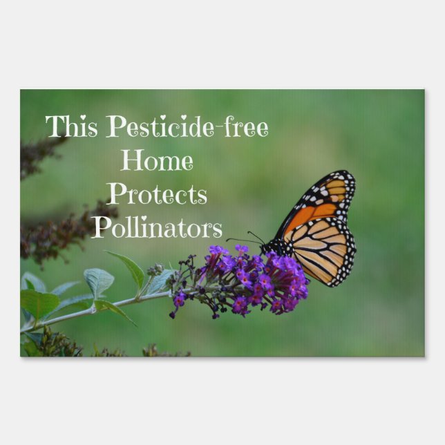 This Pesticide-free home Protects Pollinators Sign (Front)