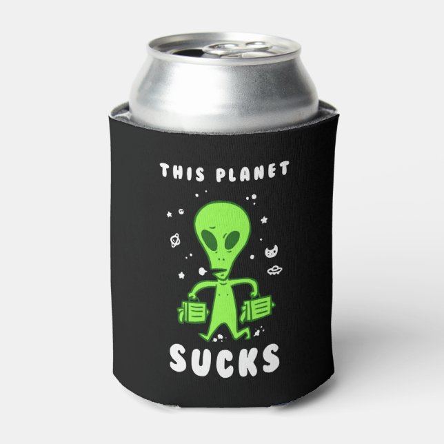 This Planet Sucks Can Cooler (Can Front)