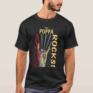 This Poppa Rocks Vintage Retro Concert 70S 80S Fun T-Shirt