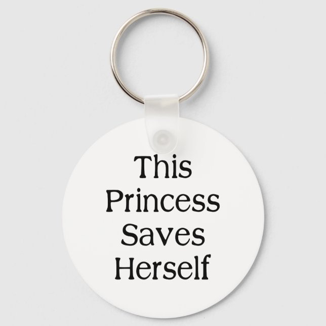 This Princess Saves Keychain (Front)