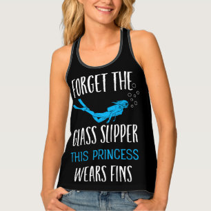 This Princess Wears Fins Blue Tank Top