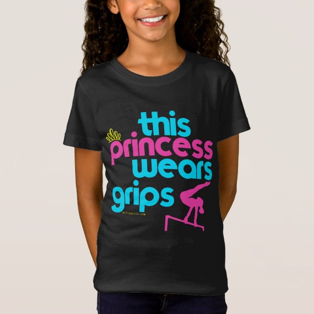 This Princess Wears Grips Gymnastics - Golly Girls T-Shirt (Front)
