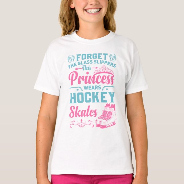 This Princess Wears Hockey Skates Funny Shirt (Front)