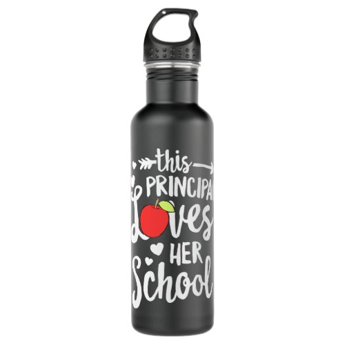This Principal Loves Her School Administrator Teac Stainless Steel Water Bottle