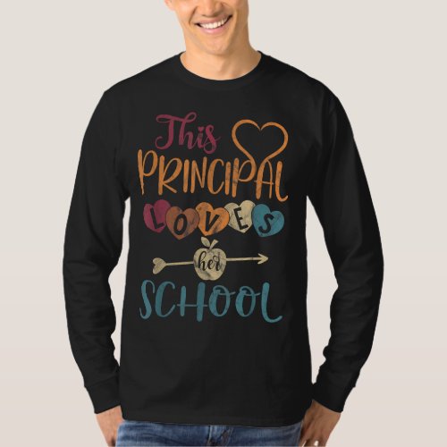 This Principal Loves Her School Teacher Funny Prin T_Shirt