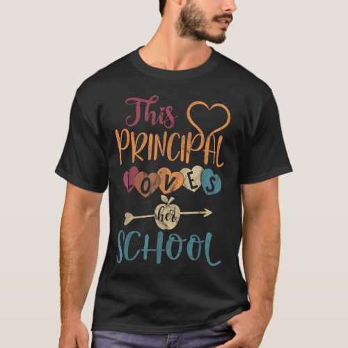 This Principal Loves Her School Teacher Funny Prin T_Shirt