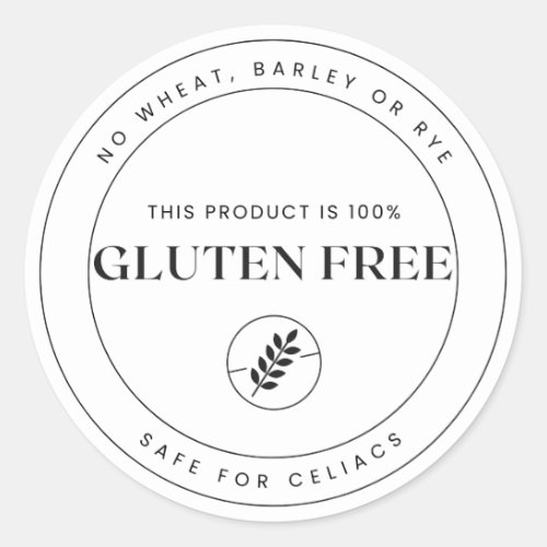 This Product is 100 Gluten Free _ Celiac Disease  Classic Round Sticker