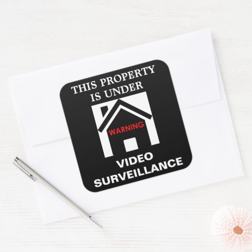THIS PROPERTY IS UNDER SURVEILLANCE STICKER | Zazzle