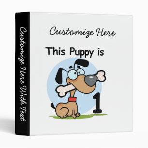 This Puppy 1st Birthday T shirts and Gifts 3 Ring Binder