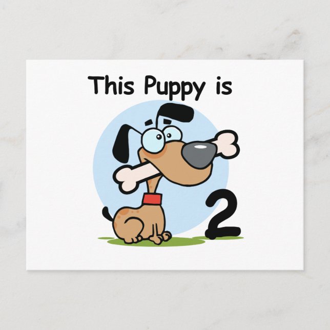 This Puppy 2nd Birthday T shirts and Gifts Postcard (Front)