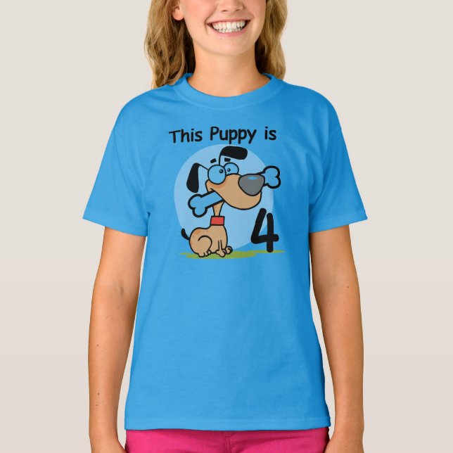 This Puppy 4th Birthday Tshirts and Gifts (Front)