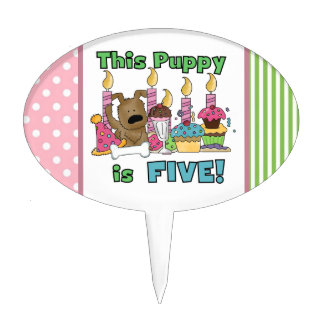 This Puppy is Five Birthday Cake Topper