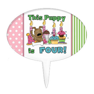 This Puppy is Four Birthday Cake Topper