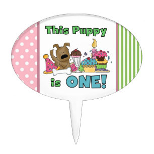 This Puppy is One Birthday Cake Topper