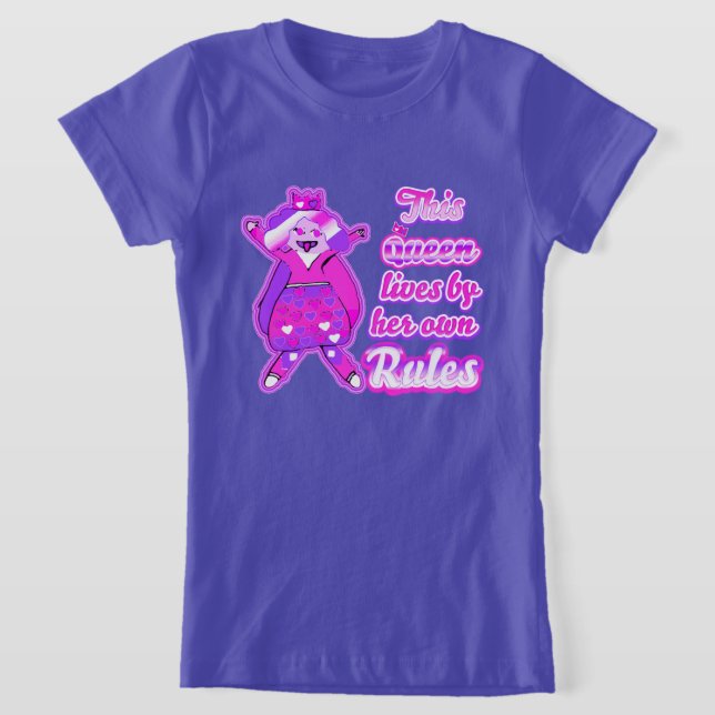 This queen lives by her own rules purple T-Shirt (Laydown)