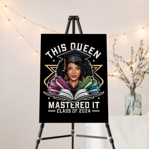This Queen Mastered it Class of 2024 Graduation Foam Board