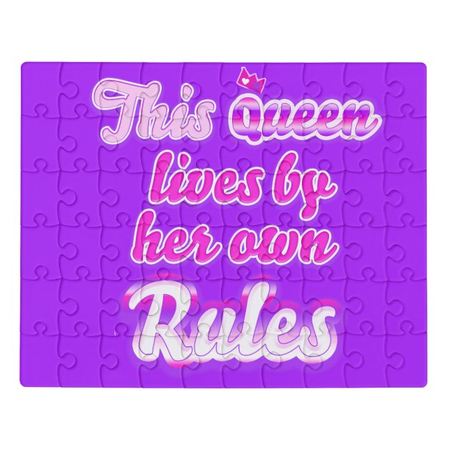This queen never follows the rules pink  jigsaw puzzle (Puzzle Horizontal)