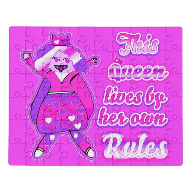 This queen never follows the rules pink  jigsaw puzzle (Puzzle Horizontal)