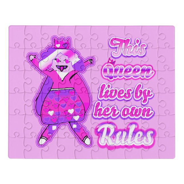 This queen never follows the rules pink  jigsaw puzzle (Puzzle Horizontal)