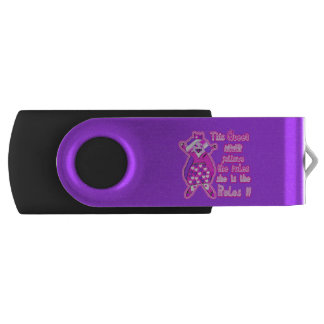 This queen never follows the rules purple flash drive
