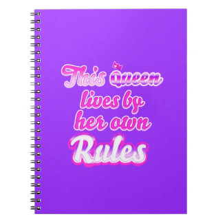 This queen never follows the rules purple notebook