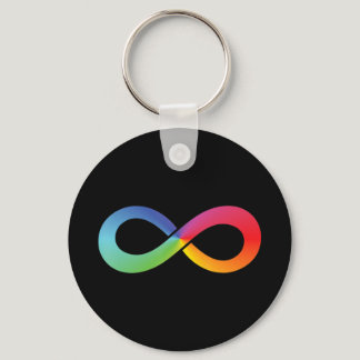 This rainbow infinity design can symbolize so many keychain