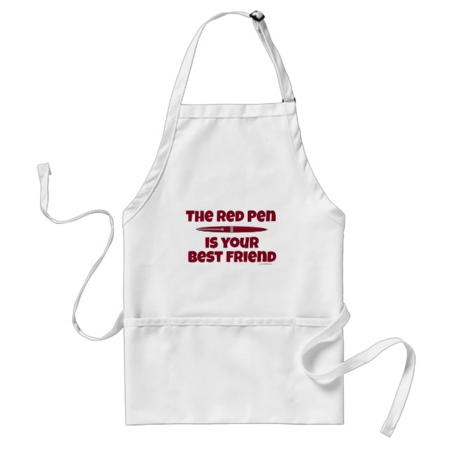 This Red Pen is Your Best Friend Adult Apron (Front)