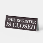 This register is closed desk top information black
