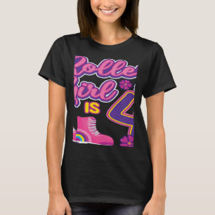 This Roller Girl is 4 Birthday Roller Skate Skatin T-Shirt