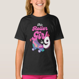 This Roller Girl Is 9 Roller Skating Gift Idea T-Shirt