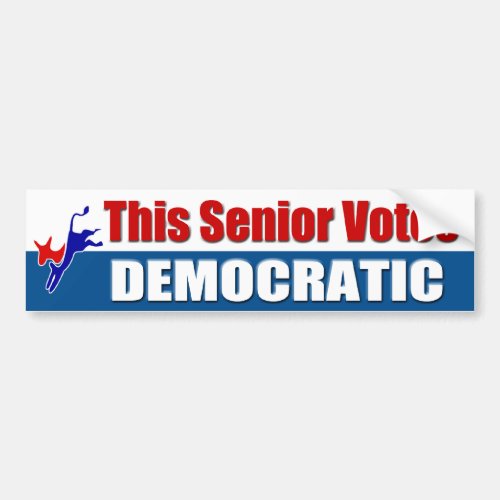 This Senior Votes Democratic Bumper Sticker