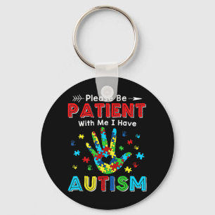This shirt feature autism puzzle pieces makes the keychain
