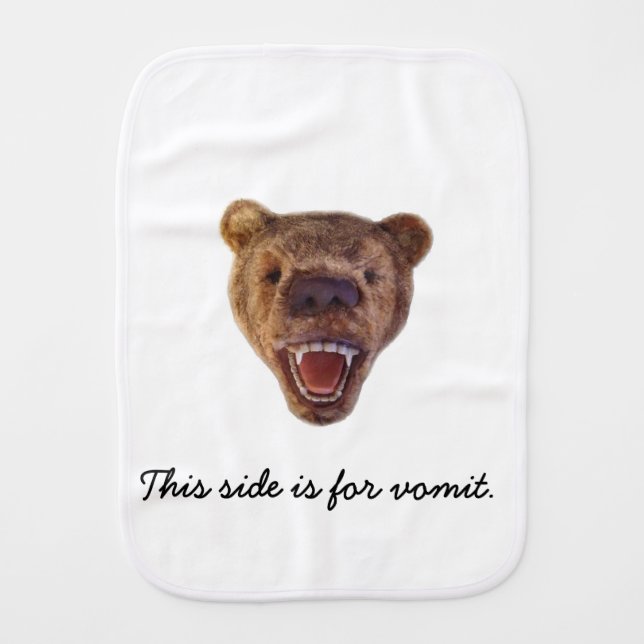This side is for vomit (burp cloth) baby burp cloth (Front)