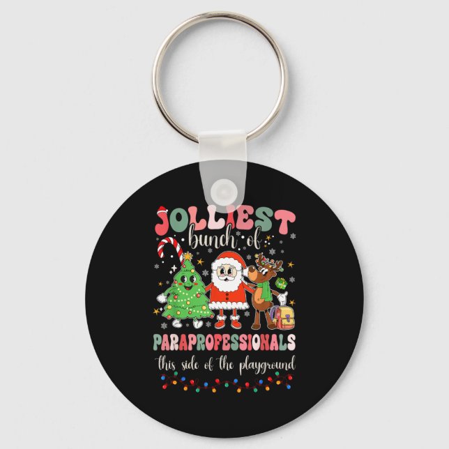 This Side Of The Playground Cute Merry Paras  Keychain (Front)