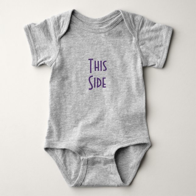 This Side/Other Side baby suit Bodysuit (Front)