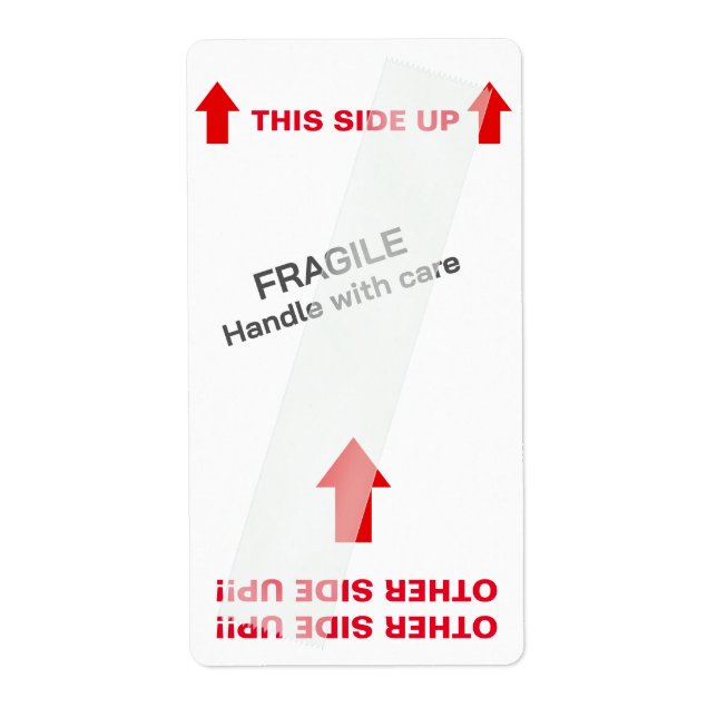 "THIS SIDE UP" *OTHER SIDE UP!!" Funny Warnings Label (Front)