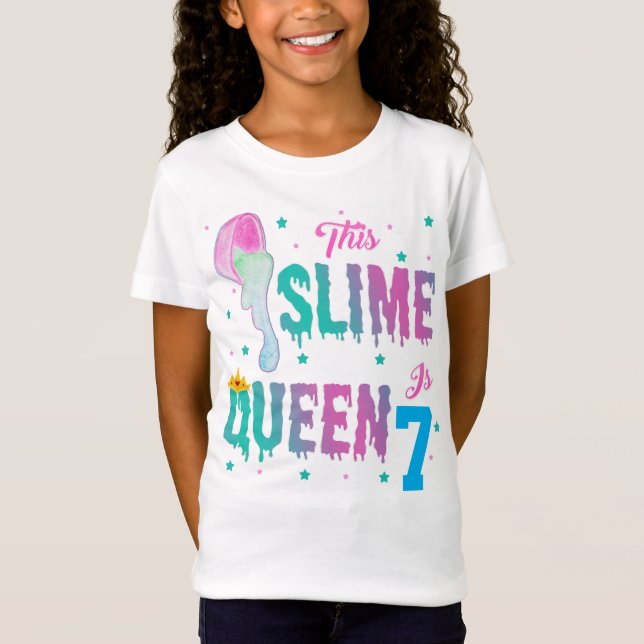 This Slime Queen is Custom Birthday T-Shirt (Front)