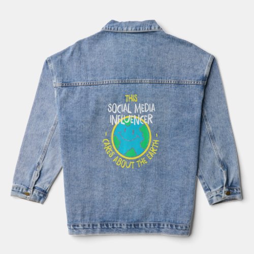 This Social Media Influencer Cares About The Earth Denim Jacket
