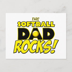 This Softball Dad Rocks copy.png Postcard